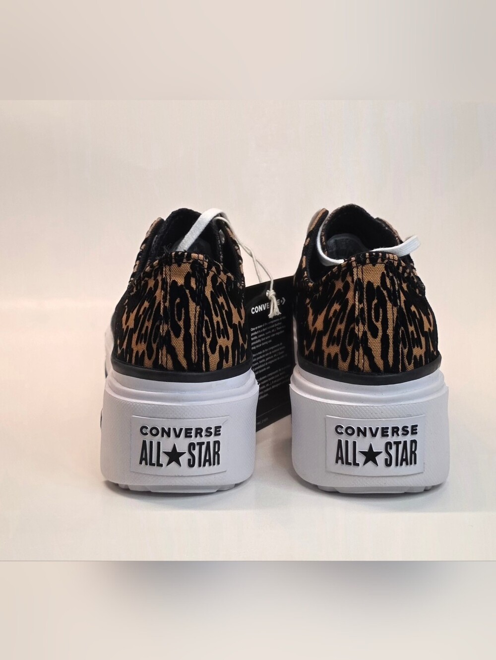 Converse Double Stack Platform Leopard Print Chuck Taylor All Star Women 10.5 - Picture 8 of 10